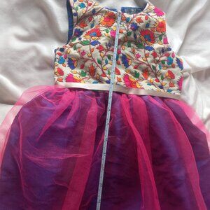 Child's dress embroidered top